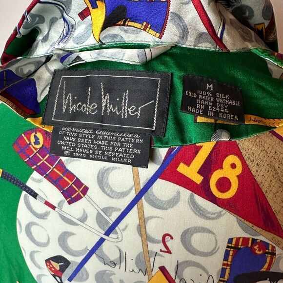 Nicole Miller Robe Unisex Size M Rare Vintage Golf Robe - Picture 5 of 5